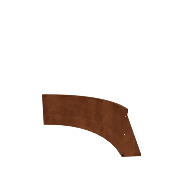 Corten plieno atraminė sienelė - Vidinė posūkio dalis - 100 x 100 x 50 cm