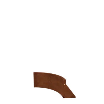 Corten plieno atraminė sienelė - Vidinė posūkio dalis - 50 x 50 x 30 cm