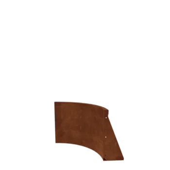 Corten plieno atraminė sienelė - Vidinė posūkio dalis - 50 x 50 x 50 cm