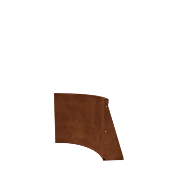 Corten plieno atraminė sienelė - Vidinė posūkio dalis - 50 x 50 x 60 cm