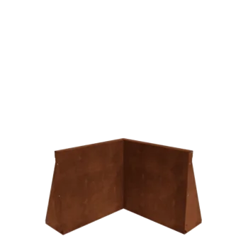 Corten plieno atraminė sienelė - Vidinis kampas - 50 x 50 x 50 cm