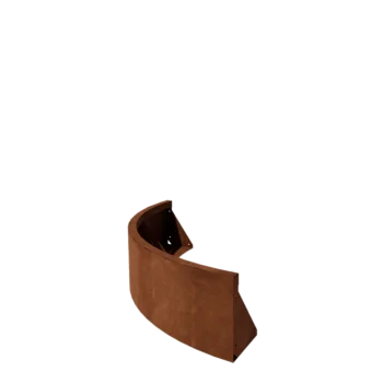 Corten plieno atraminė sienelė - Išorinis posūkis - 100 x 100 x 30 cm