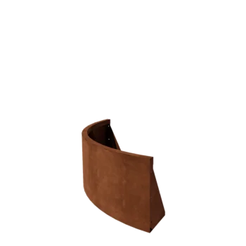 Corten plieno atraminė sienelė - Išorinis posūkis - 100 x 100 x 40 cm