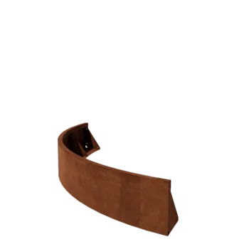 Corten plieno atraminė sienelė - Išorinis posūkis - 150 x 150 x 30 cm