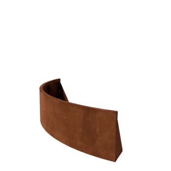 Corten plieno atraminė sienelė - Išorinis posūkis - 150 x 150 x 40 cm