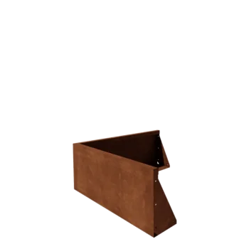Corten plieno atraminė sienelė - Išorinis kampas - 100 x 100 x 40 cm