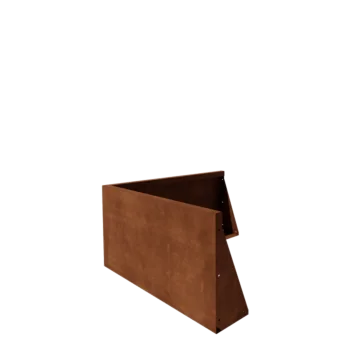 Corten plieno atraminė sienelė - Išorinis kampas - 100 x 100 x 50 cm