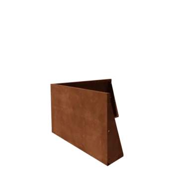 Corten plieno atraminė sienelė - Išorinis kampas - 100 x 100 x 60 cm