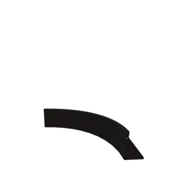 Plieninė atraminė sienelė - Vidinė posūkio dalis - 100 x 100 x 30 cm - RAL9005 matinė (juoda)