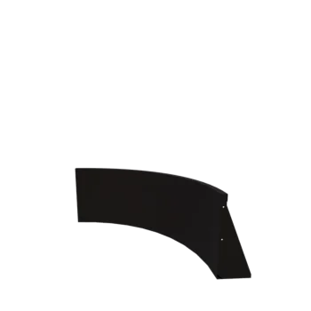 Plieninė atraminė sienelė - Vidinė posūkio dalis - 100 x 100 x 50 cm - RAL9005 matinė (juoda)