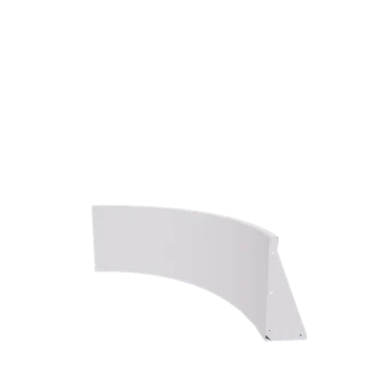 Plieninė atraminė sienelė - Vidinė posūkio dalis - 100 x 100 x 50 cm - RAL9010 matinė (balta)