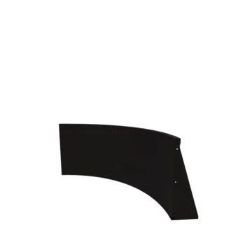 Plieninė atraminė sienelė - Vidinė posūkio dalis - 100 x 100 x 60 cm - RAL9005 matinė (juoda)