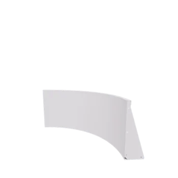 Plieninė atraminė sienelė - Vidinė posūkio dalis - 100 x 100 x 60 cm - RAL9010 matinė (balta)