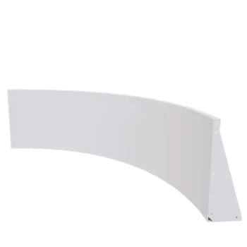 Plieninė atraminė sienelė - Vidinė posūkio dalis - 150 x 150 x 60 cm - RAL9010 matinė (balta)