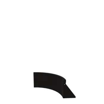 Plieninė atraminė sienelė - Vidinė posūkio dalis - 50 x 50 x 30 cm - RAL9005 matinė (juoda)