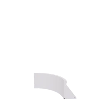 Plieninė atraminė sienelė - Vidinė posūkio dalis - 50 x 50 x 30 cm - RAL9010 matinė (balta)