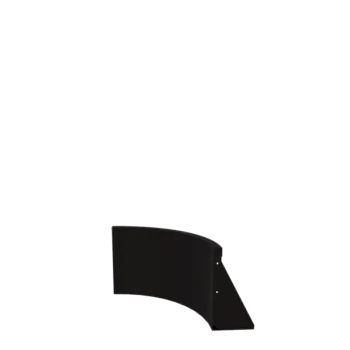 Plieninė atraminė sienelė - Vidinė posūkio dalis - 50 x 50 x 40 cm - RAL9005 matinė (juoda)