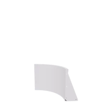 Plieninė atraminė sienelė - Vidinė posūkio dalis - 50 x 50 x 50 cm - RAL9010 matinė (balta)