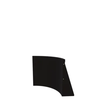 Plieninė atraminė sienelė - Vidinė posūkio dalis - 50 x 50 x 60 cm - RAL9005 matinė (juoda)