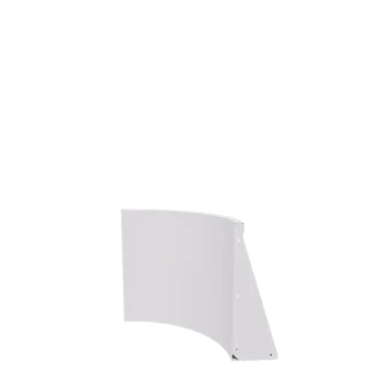 Plieninė atraminė sienelė - Vidinė posūkio dalis - 50 x 50 x 60 cm - RAL9010 matinė (balta)