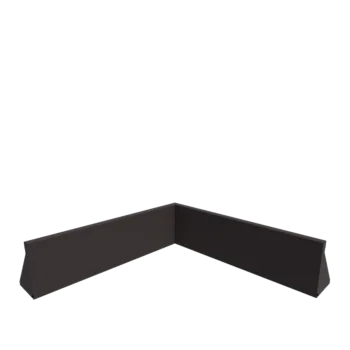 Plieninė atraminė sienelė - Vidinis kampas - 100 x 100 x 30 cm - RAL7016 matinė (antracito pilka)