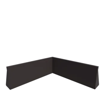 Plieninė atraminė sienelė - Vidinis kampas - 100 x 100 x 40 cm - RAL7016 matinė (antracito pilka)