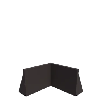 Plieninė atraminė sienelė - Vidinis kampas - 50 x 50 x 40 cm - kita RAL spalva