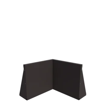 Plieninė atraminė sienelė - Vidinis kampas - 50 x 50 x 50 cm - RAL7016 matinė (antracito pilka)