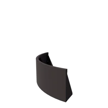 Plieninė atraminė sienelė - Išorinis posūkis - 100 x 100 x 40 cm - RAL7016 matinėt (antracito pilka)