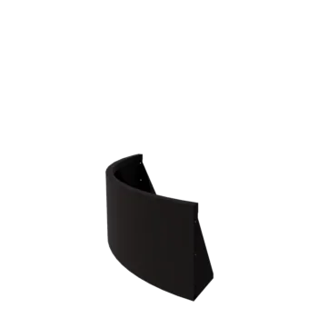 Plieninė atraminė sienelė - Išorinis posūkis - 100 x 100 x 40 cm - RAL9005 matinė (juoda)