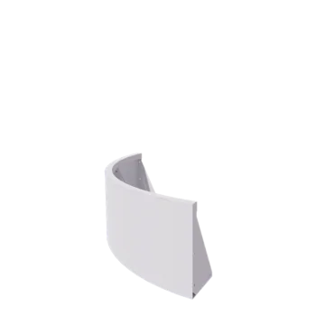 Plieninė atraminė sienelė - Išorinis posūkis - 100 x 100 x 40 cm - RAL9010 matinė (balta)