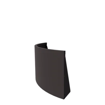 Plieninė atraminė sienelė - Išorinis posūkis - 100 x 100 x 60 cm - RAL7016 matinėt (antracito pilka)