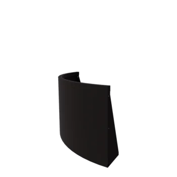 Plieninė atraminė sienelė - Išorinis posūkis - 100 x 100 x 60 cm - RAL9005 matinė (juoda)