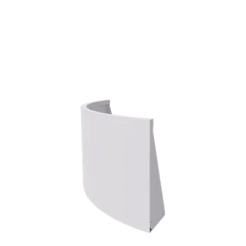 Plieninė atraminė sienelė - Išorinis posūkis - 100 x 100 x 60 cm - RAL9010 matinė (balta)