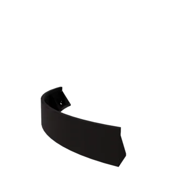 Plieninė atraminė sienelė - Išorinis posūkis - 150 x 150 x 30 cm - RAL9005 matinė (juoda)