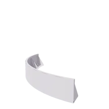 Plieninė atraminė sienelė - Išorinis posūkis - 150 x 150 x 30 cm - RAL9010 matinė (balta)