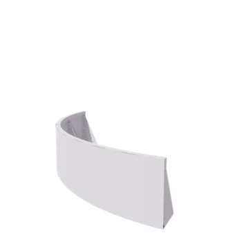 Plieninė atraminė sienelė - Išorinis posūkis - 150 x 150 x 40 cm - RAL9010 matinė (balta)