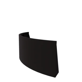 Plieninė atraminė sienelė - Išorinis posūkis - 150 x 150 x 60 cm - RAL9005 matinė (juoda)