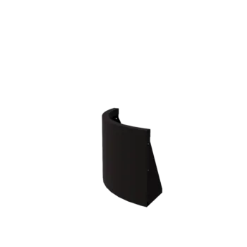 Plieninė atraminė sienelė - Išorinis posūkis - 50 x 50 x 40 cm - RAL9005 matinė (juoda)