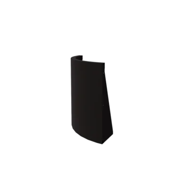 Plieninė atraminė sienelė - Išorinis posūkis - 50 x 50 x 60 cm - RAL9005 matinė (juoda)