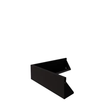 Plieninė atraminė sienelė - Išorinis kampas - 100 x 100 x 30 cm - RAL9005 matinė (juoda)