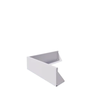 Plieninė atraminė sienelė - Išorinis kampas - 100 x 100 x 30 cm - RAL9010 matinė (balta)