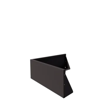Plieninė atraminė sienelė - Išorinis kampas - 100 x 100 x 40 cm - RAL7016 matinė (antracito pilka)