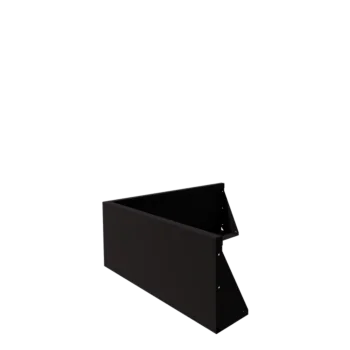 Plieninė atraminė sienelė - Išorinis kampas - 100 x 100 x 40 cm - RAL9005 matinė (juoda)