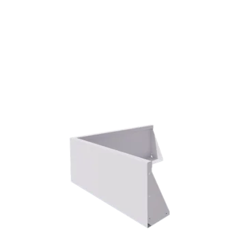 Plieninė atraminė sienelė - Išorinis kampas - 100 x 100 x 40 cm - RAL9010 matinė (balta)
