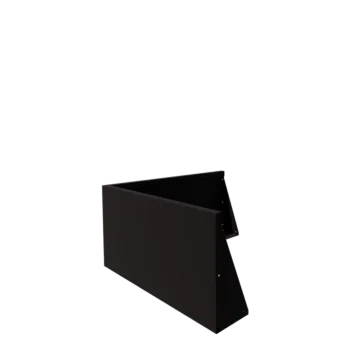 Plieninė atraminė sienelė - Išorinis kampas - 100 x 100 x 50 cm - RAL9005 matinė (juoda)