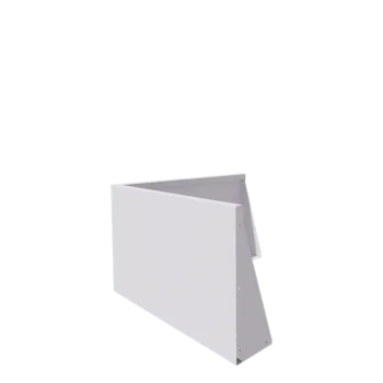 Plieninė atraminė sienelė - Išorinis kampas - 100 x 100 x 60 cm - RAL9010 matinė (balta)