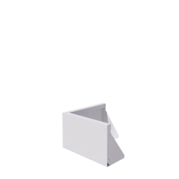 Plieninė atraminė sienelė - Išorinis kampas - 50 x 50 x 30 cm - RAL9010 matinė (balta)