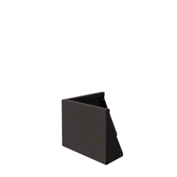 Plieninė atraminė sienelė - Išorinis kampas - 50 x 50 x 40 cm - RAL7016 matinė (antracito pilka)