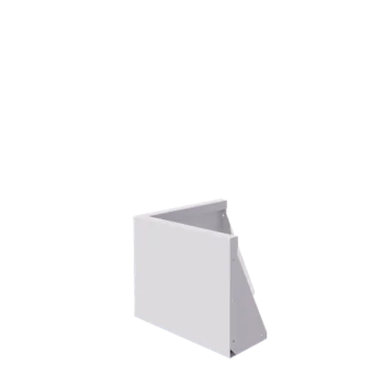 Plieninė atraminė sienelė - Išorinis kampas - 50 x 50 x 40 cm - RAL9010 matinė (balta)